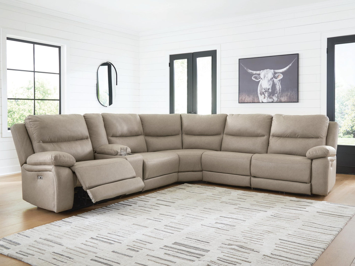 Narwhal Place 6-Piece Reclining Sectional with Storage Console Signature Design by Ashley®