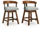 Ralene UPH Swivel Barstool (2/CN) Signature Design by Ashley®