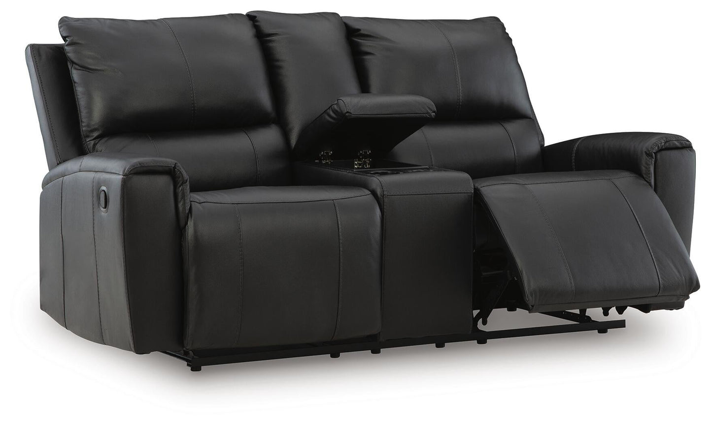 Glossmore DBL Rec Loveseat w/Console Signature Design by Ashley®