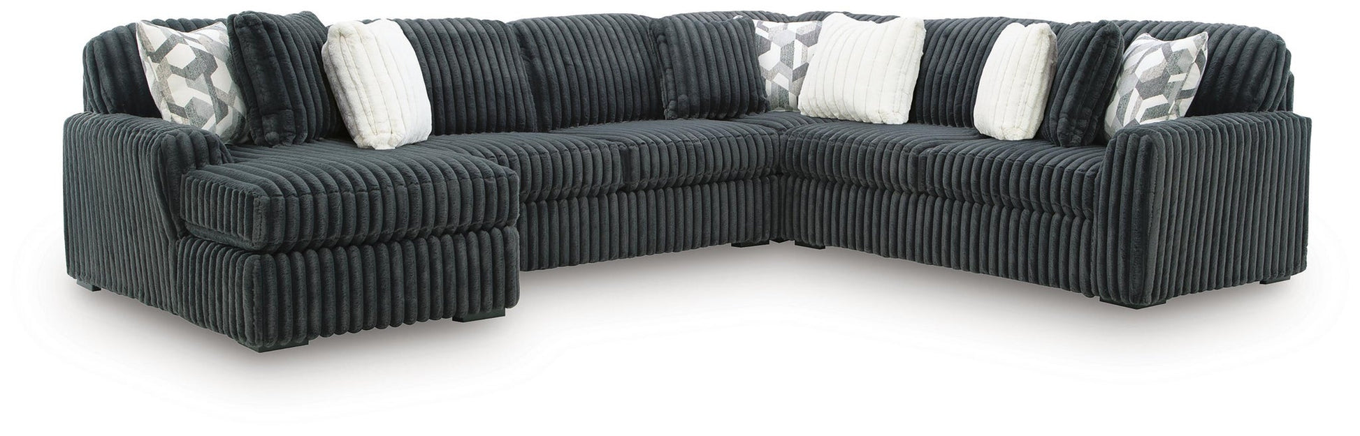 Midnight-Madness 4-Piece Sectional with Chaise Signature Design by Ashley®