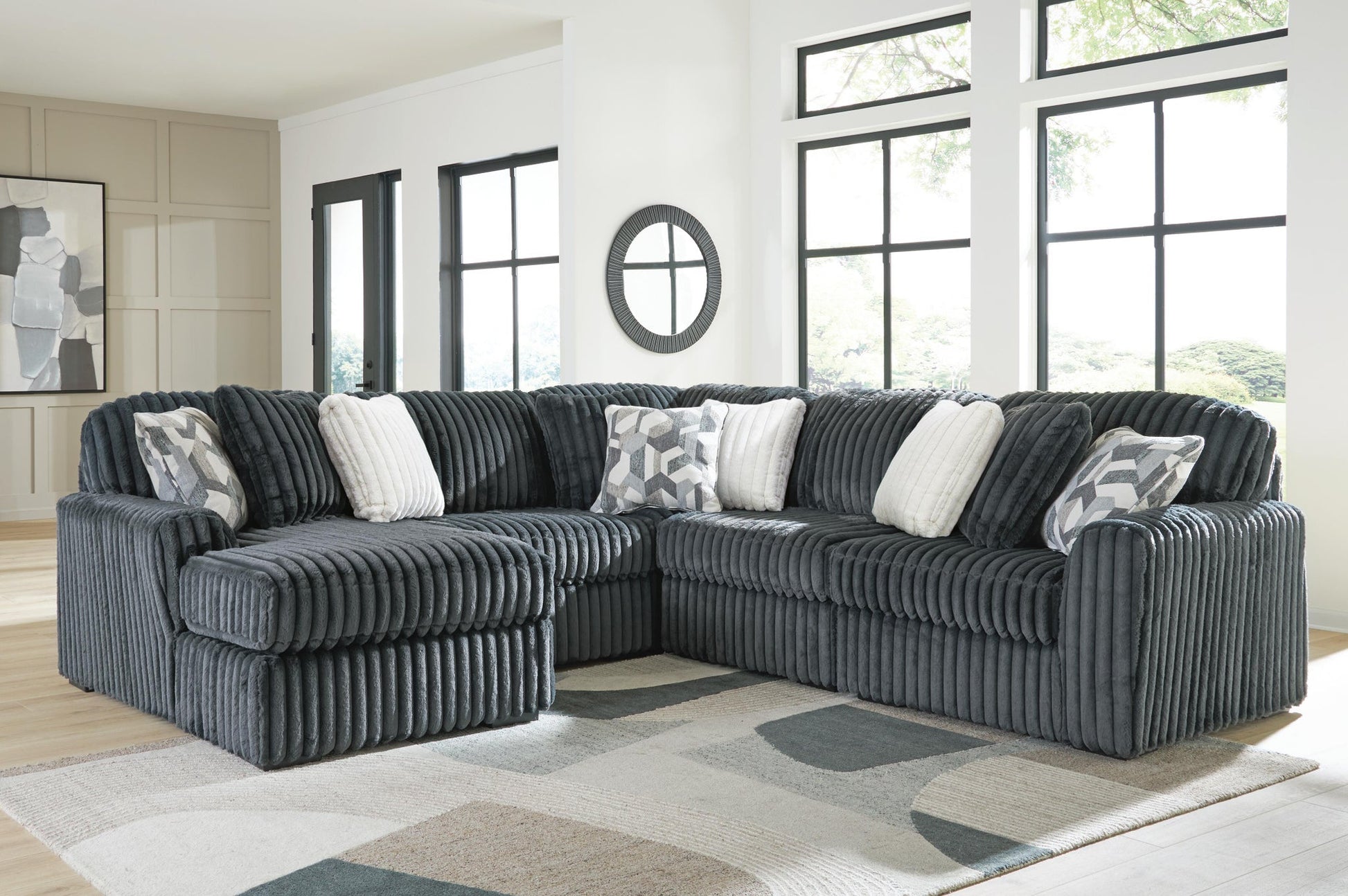 Midnight-Madness 5-Piece Sectional with Chaise Signature Design by Ashley®