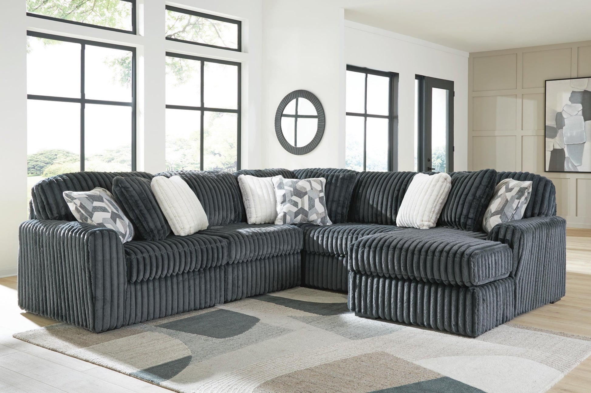 Midnight-Madness 5-Piece Sectional with Chaise Signature Design by Ashley®