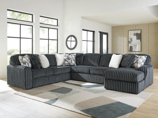 Midnight-Madness 4-Piece Sectional with Chaise Signature Design by Ashley®