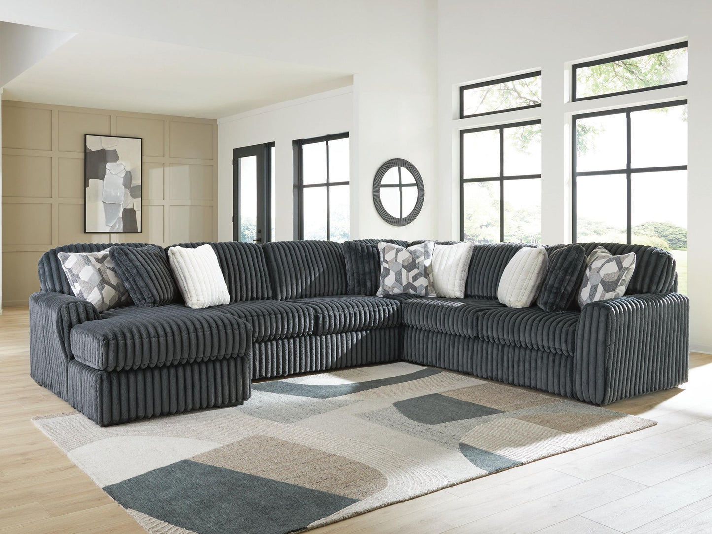 Midnight-Madness 4-Piece Sectional with Chaise Signature Design by Ashley®
