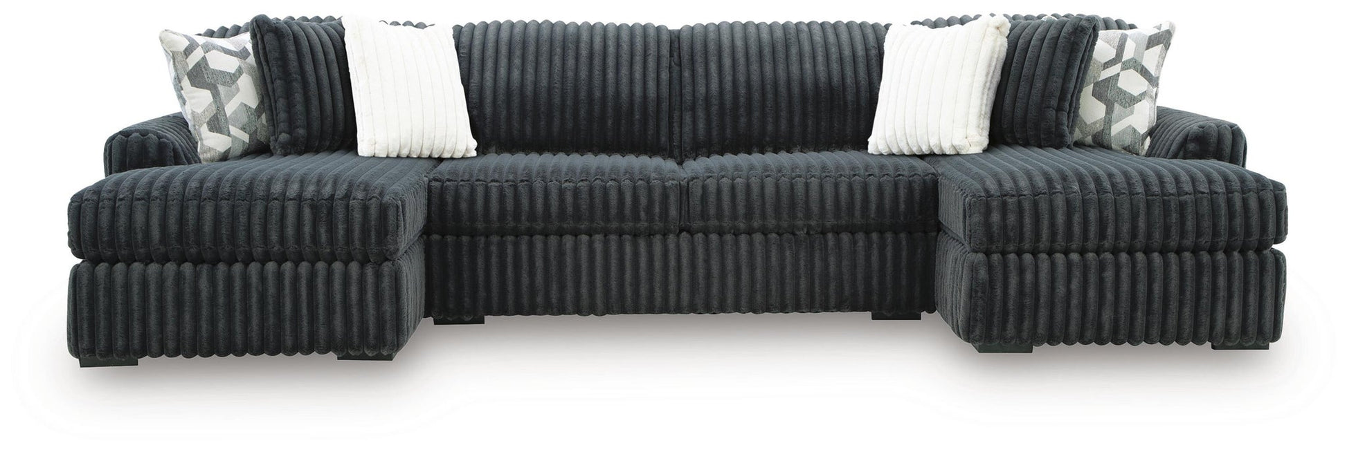 Midnight-Madness 3-Piece Double Chaise Sectional Signature Design by Ashley®