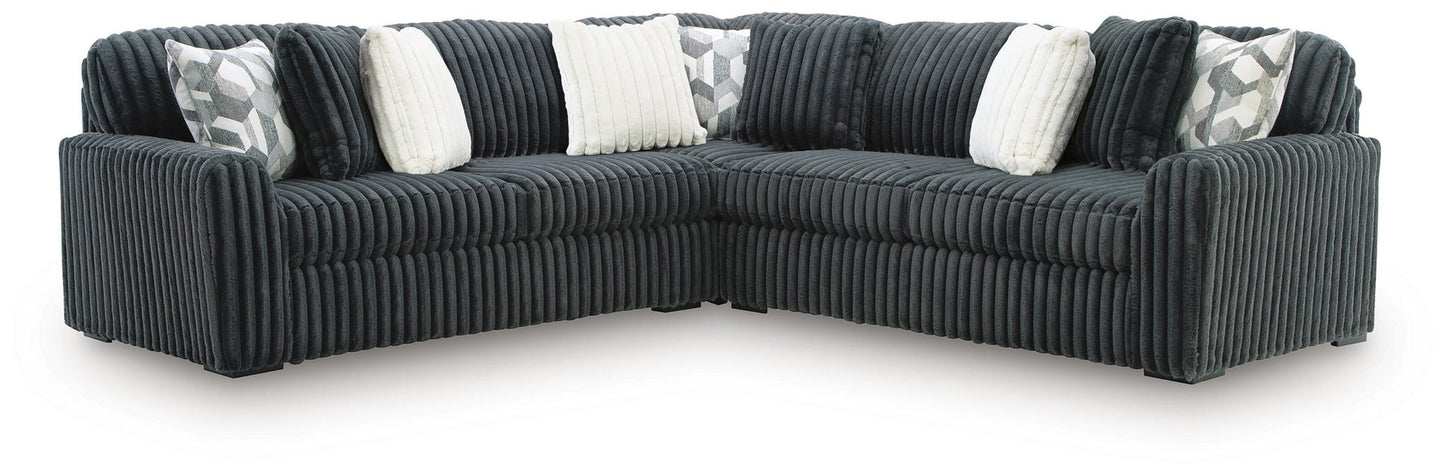 Midnight-Madness 3-Piece Sectional Signature Design by Ashley®