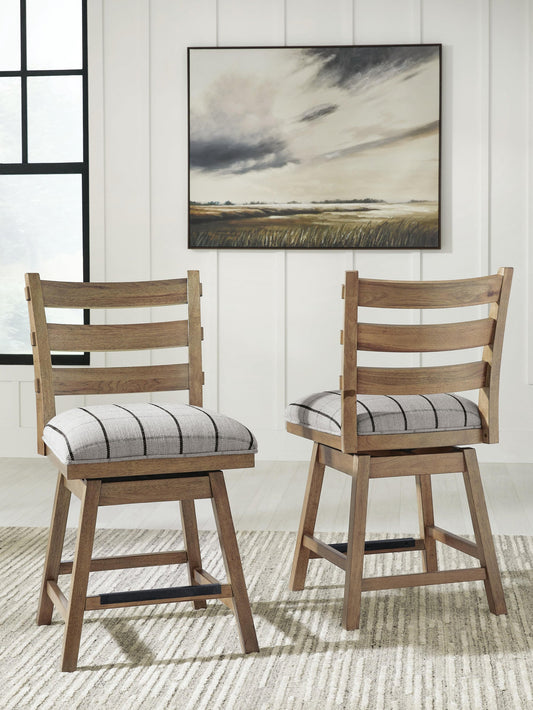 Ridgester UPH Swivel Barstool (2/CN) Benchcraft®