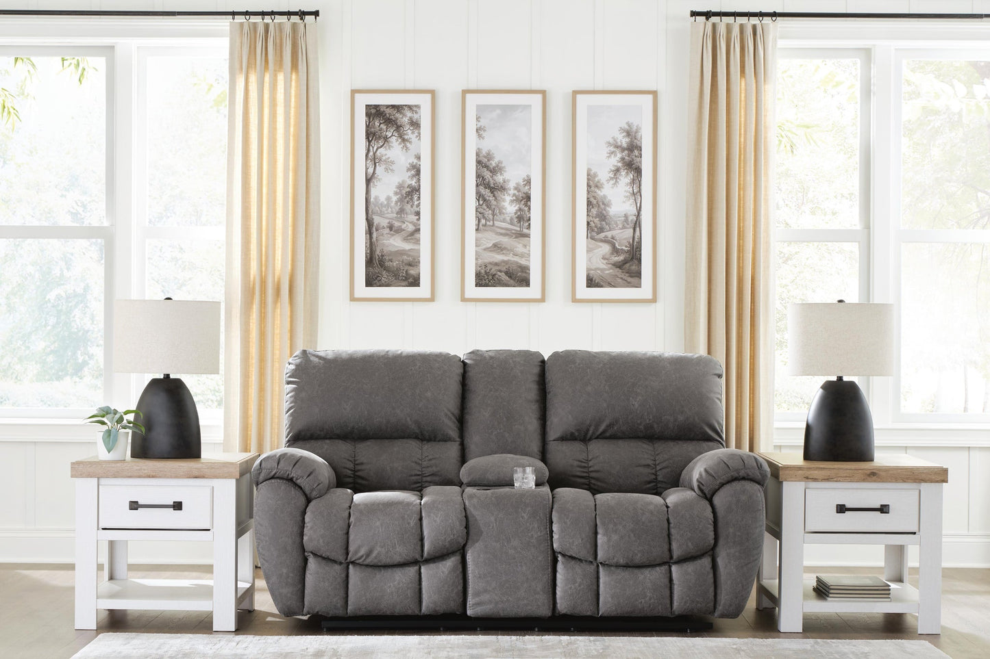 Bakerstein PWR REC Loveseat/CON/ADJ HDRST Signature Design by Ashley®