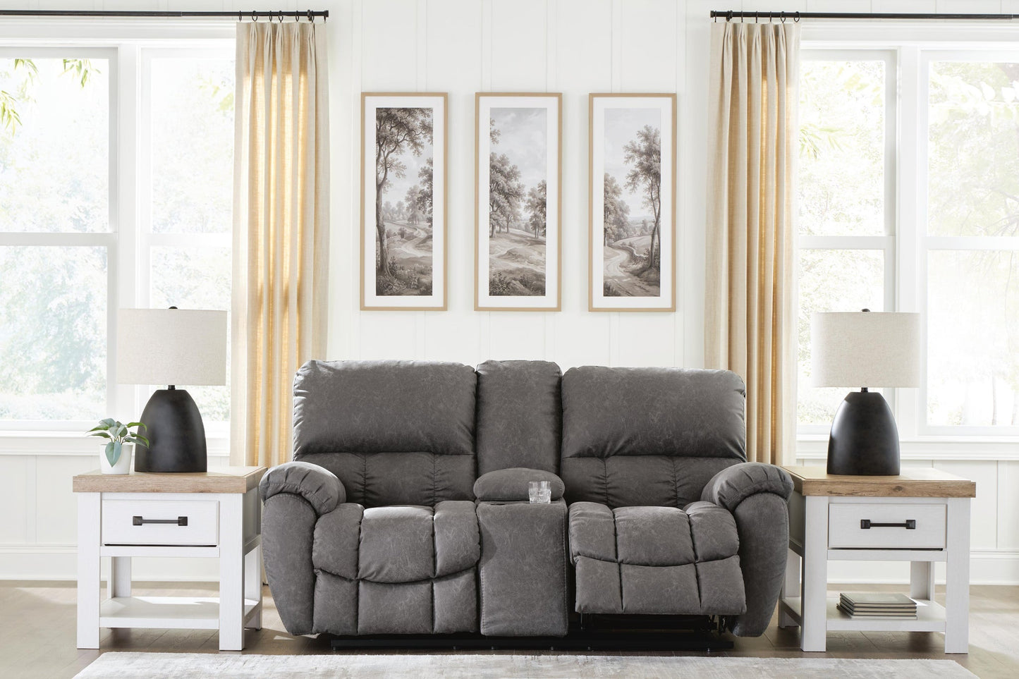 Bakerstein PWR REC Loveseat/CON/ADJ HDRST Signature Design by Ashley®