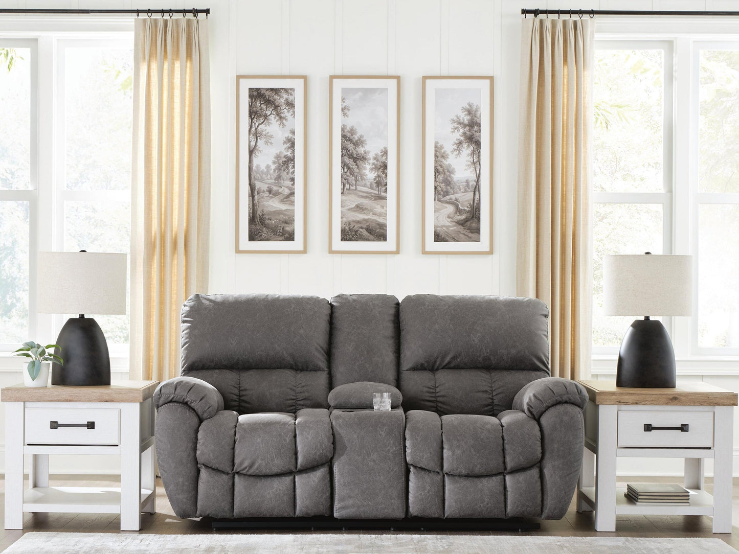 Bakerstein PWR REC Loveseat/CON/ADJ HDRST Signature Design by Ashley®