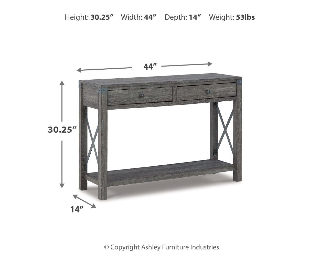 Freedan Console Sofa Table Signature Design by Ashley®