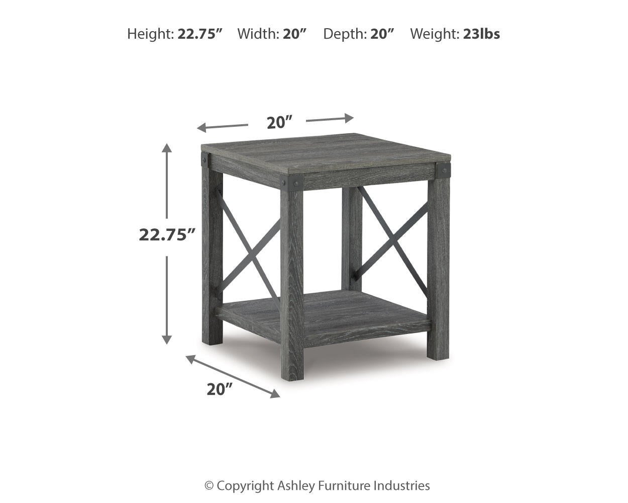 Freedan Square End Table Signature Design by Ashley®