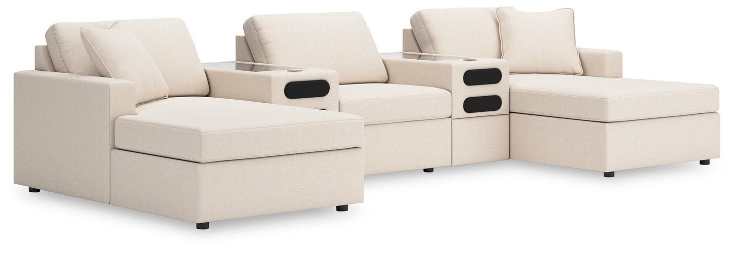 Modmax 5-Piece Double Storage Chaise Sectional with Audio Consoles Signature Design by Ashley®