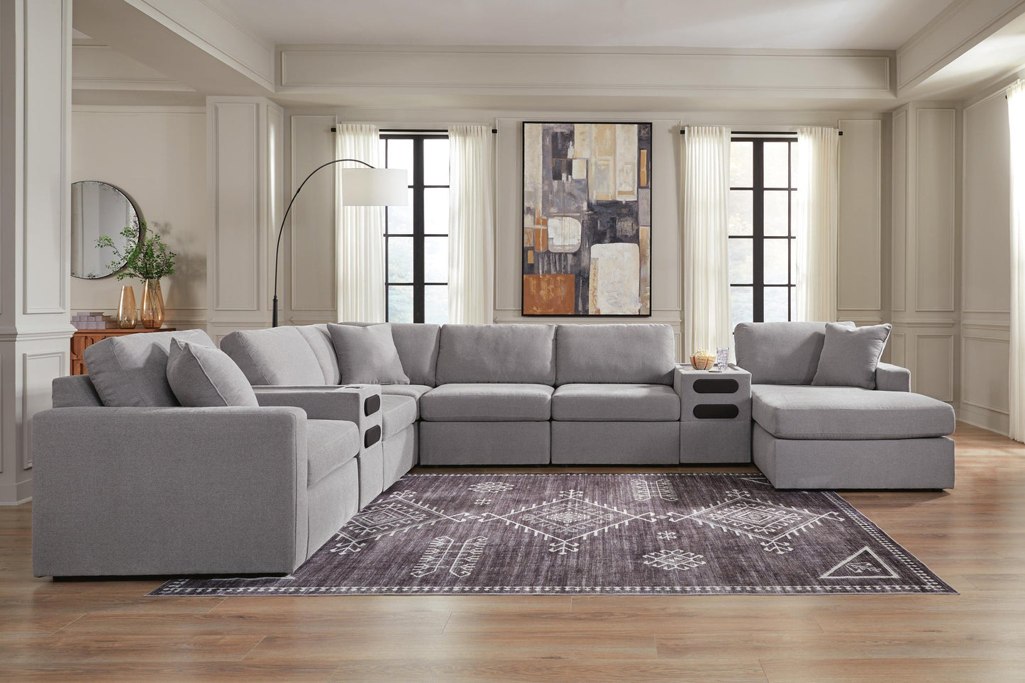 Modmax 8-Piece Sectional with Storage Chaise and Audio Consoles Signature Design by Ashley®