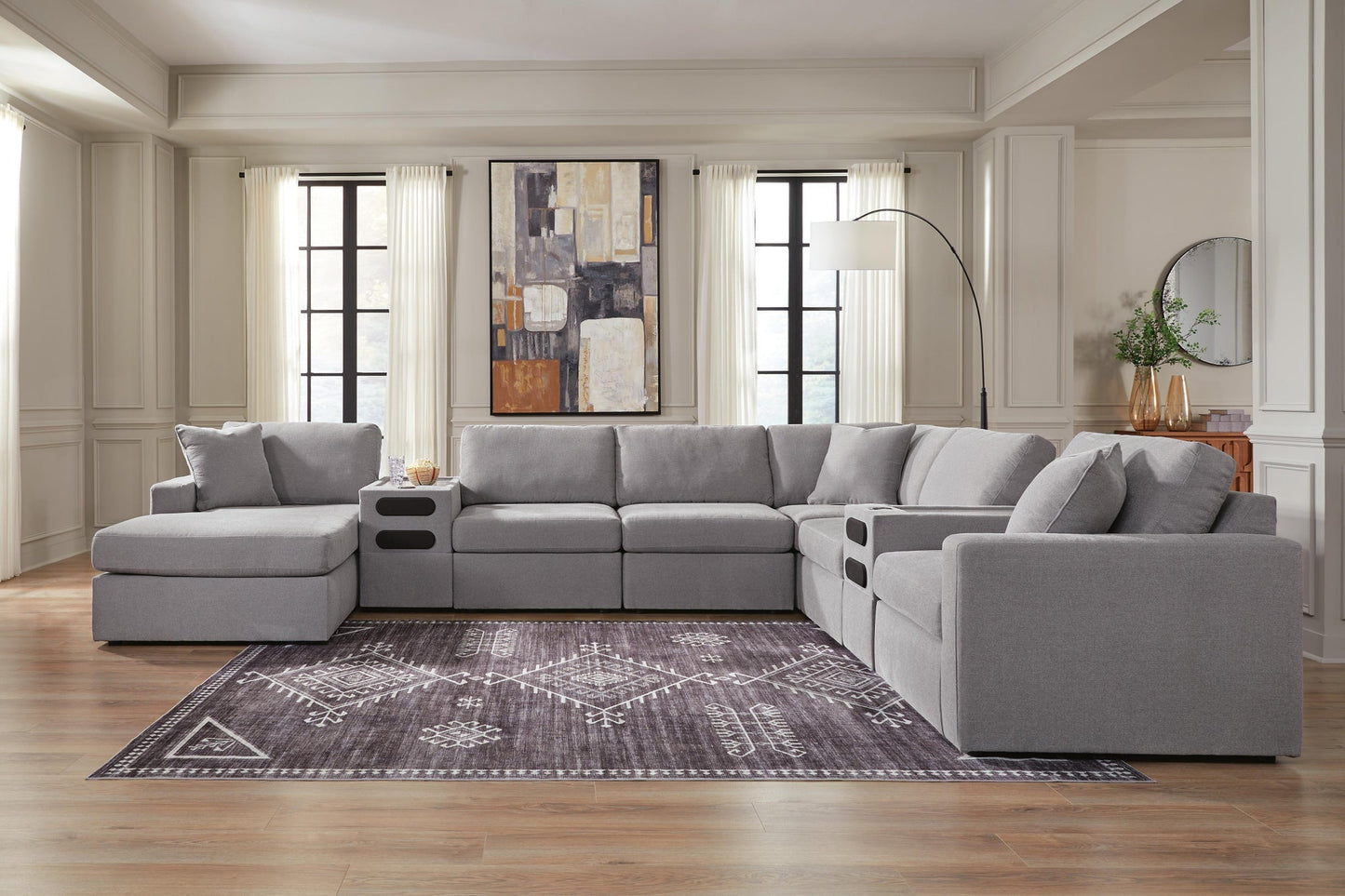 Modmax 8-Piece Sectional with Storage Chaise and Audio Consoles Signature Design by Ashley®