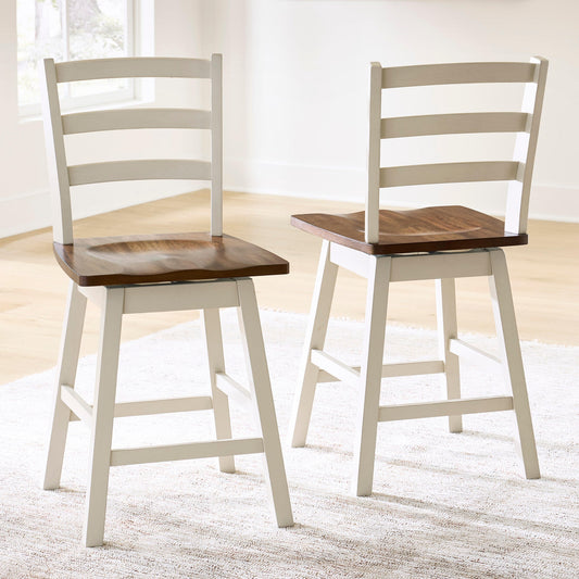 Brinfern Swivel Stool (2/CN) Signature Design by Ashley®