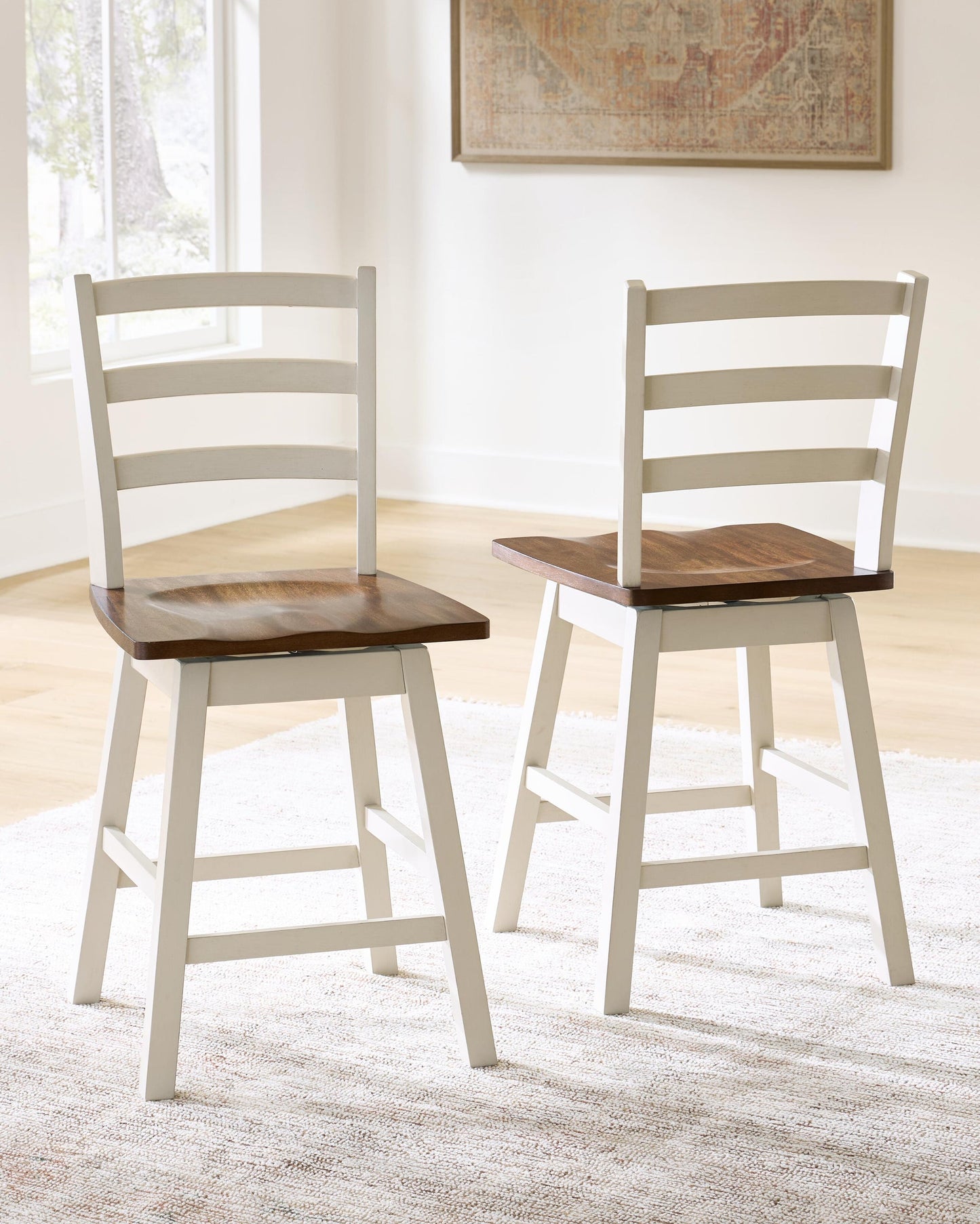 Brinfern Swivel Stool (2/CN) Signature Design by Ashley®