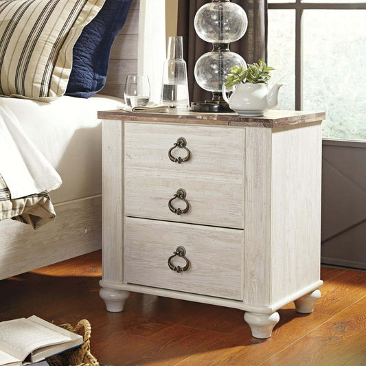 Willowton Two Drawer Night Stand Signature Design by Ashley®