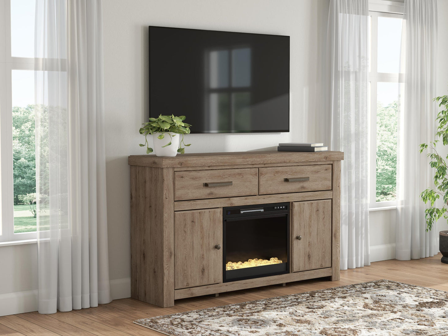 Garistyn 62" TV Stand with Electric Fireplace Signature Design by Ashley®