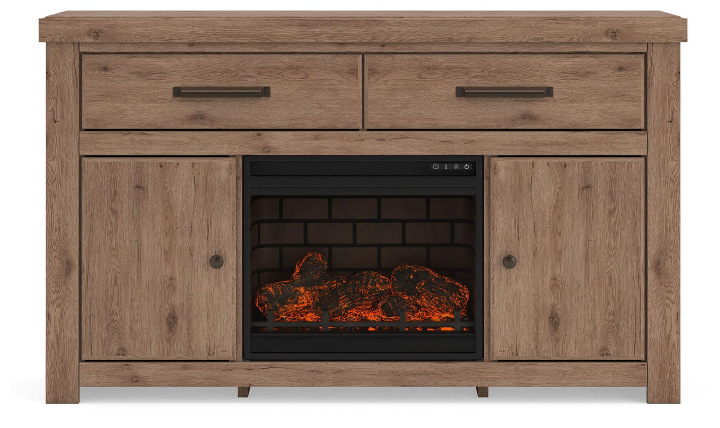 Garistyn 62" TV Stand with Electric Fireplace Signature Design by Ashley®