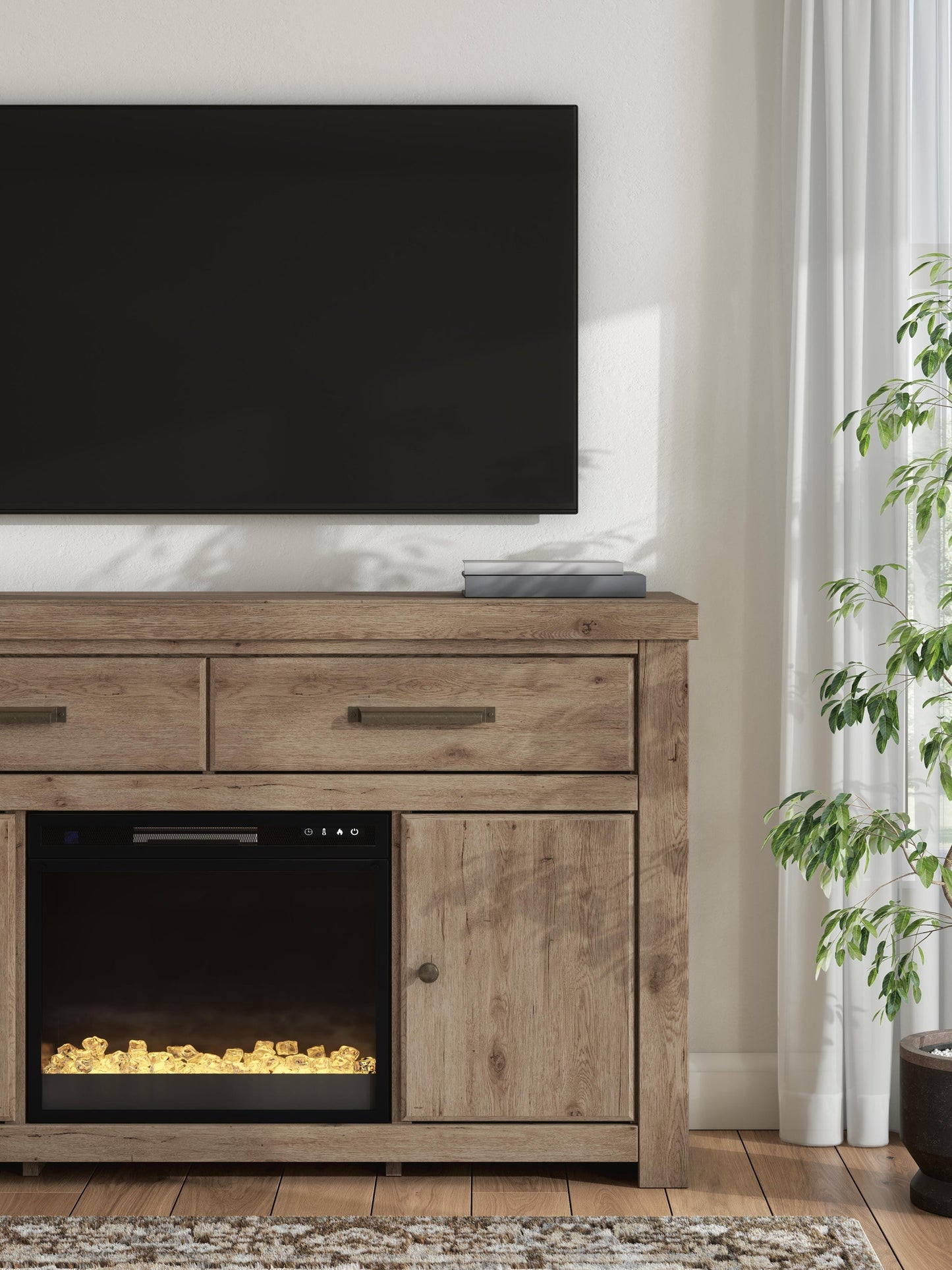 Garistyn 62" TV Stand with Electric Fireplace Signature Design by Ashley®