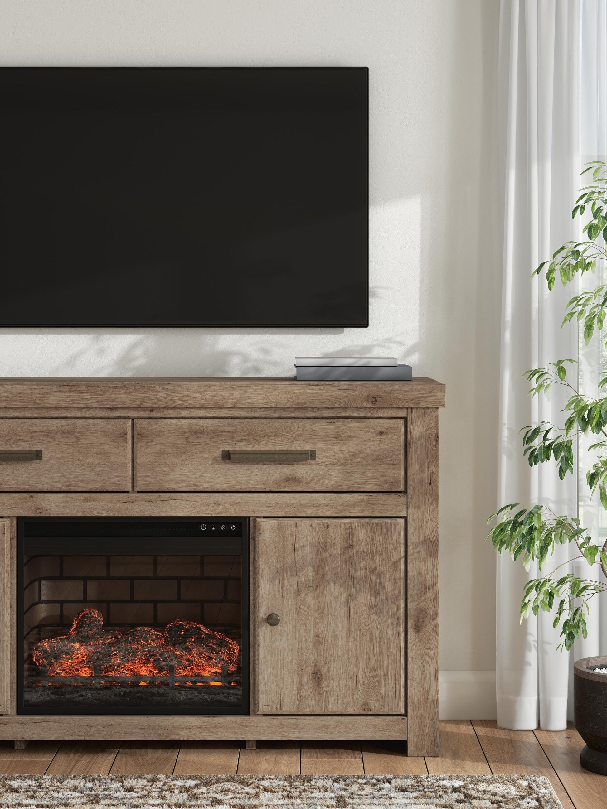 Garistyn 62" TV Stand with Electric Fireplace Signature Design by Ashley®