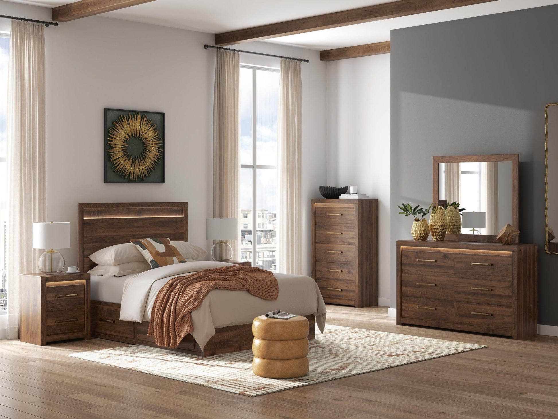 Janfyn  Panel Platform Bed With Storage Signature Design by Ashley®