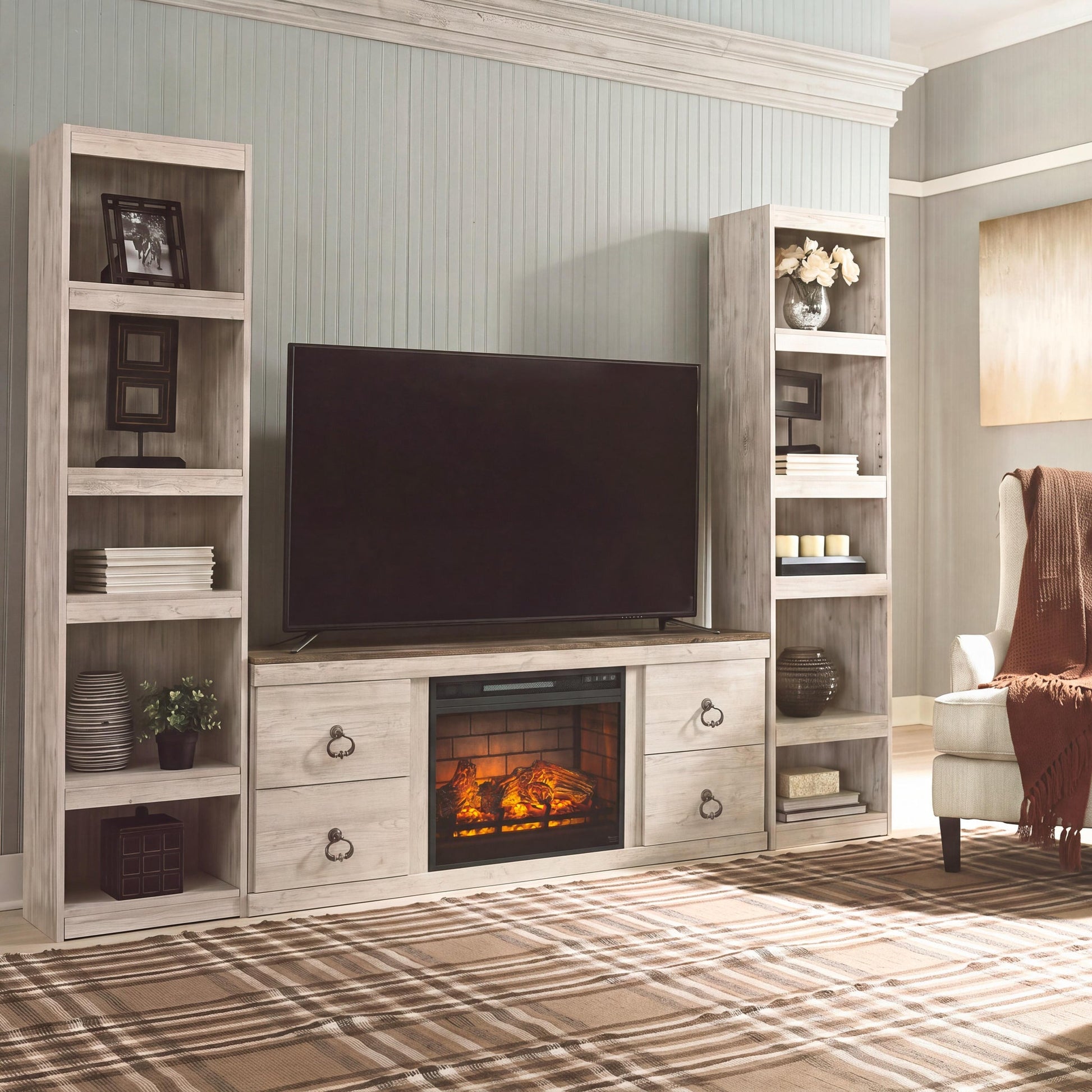 Willowton 3-Piece Entertainment Center with Electric Fireplace Signature Design by Ashley®