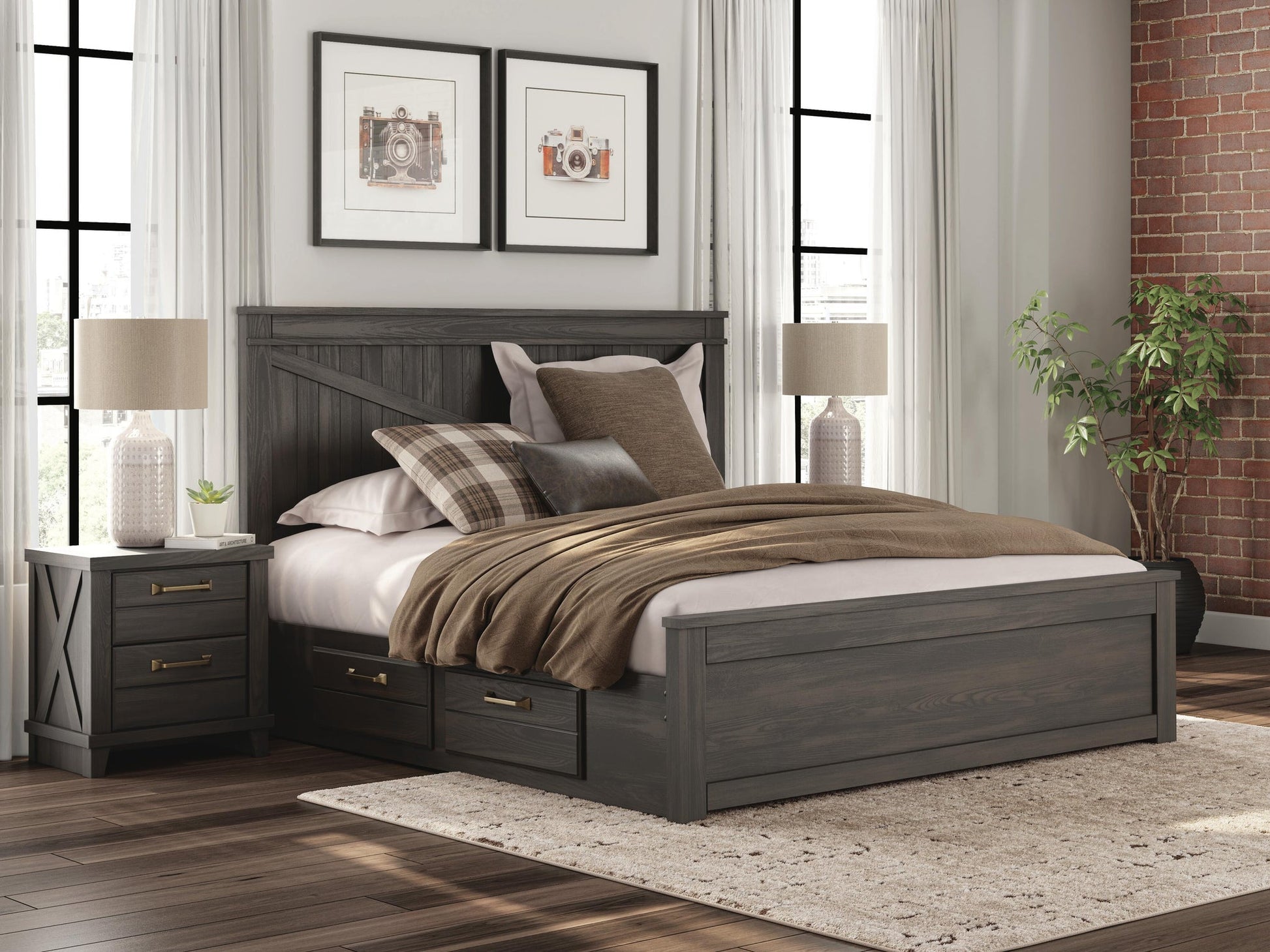 Vonitta Bay  Panel Platform Bed With Storage Signature Design by Ashley®
