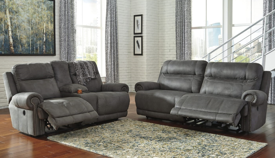3840181 Austere - Gray 2 Seat Reclining Sofa Ashley Furniture