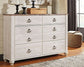 Willowton - Whitewash - 5 Pc. - Dresser, Mirror, Queen Sleigh Bed Signature Design by Ashley®