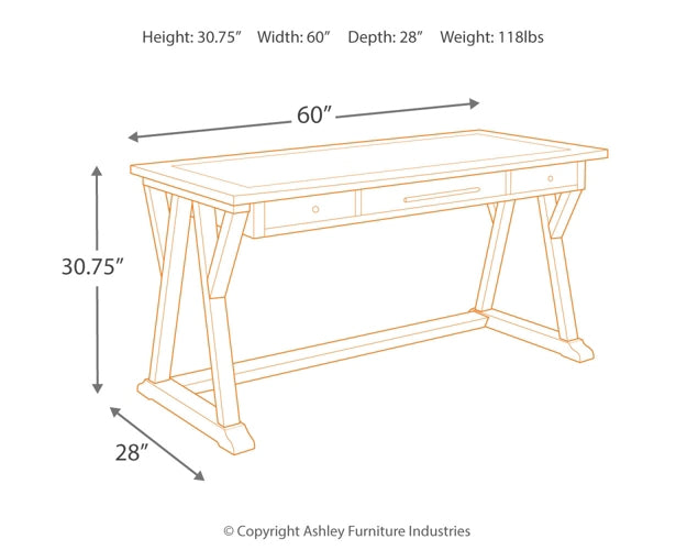 Luxenford Home Office Large Leg Desk Signature Design by Ashley®
