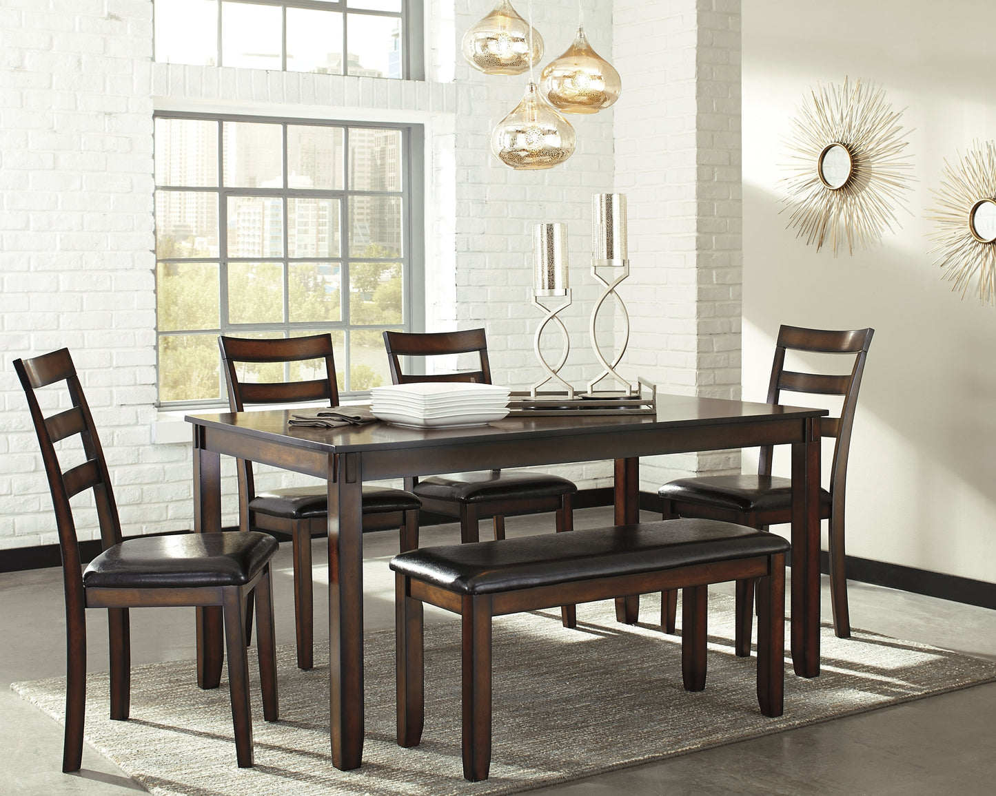 Coviar Dining Room Table Set (6/CN) Signature Design by Ashley®