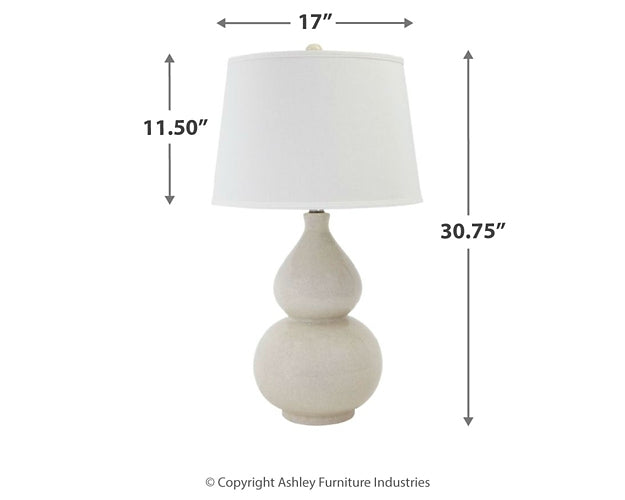 Saffi Ceramic Table Lamp (1/CN) Signature Design by Ashley®