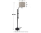 Anemoon Metal Floor Lamp (1/CN) Signature Design by Ashley®