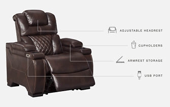 Warnerton PWR Recliner/ADJ Headrest Signature Design by Ashley®