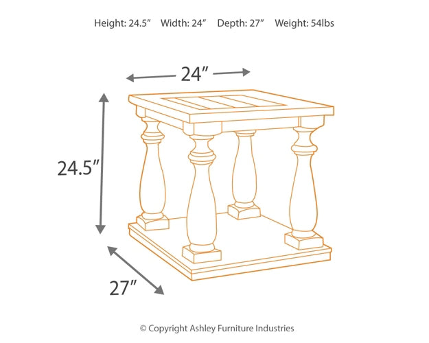 Mallacar Rectangular End Table Signature Design by Ashley®