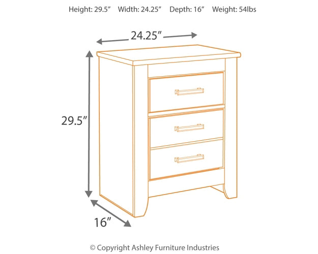 Brinxton Two Drawer Night Stand Signature Design by Ashley®
