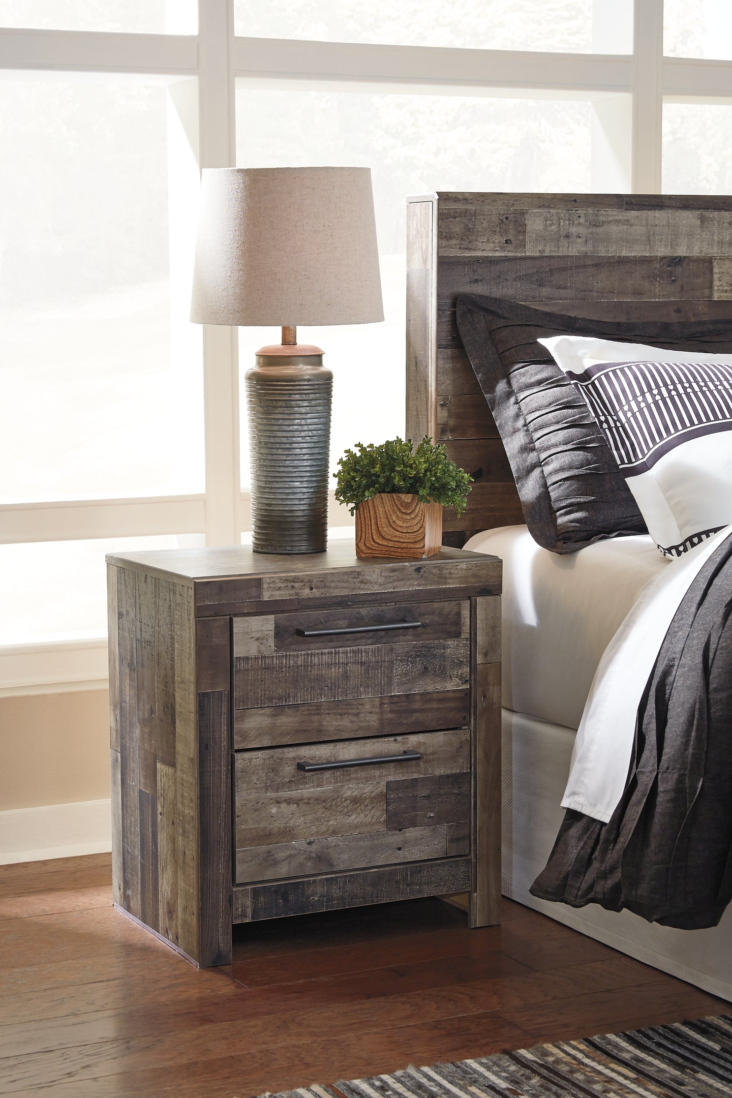 Derekson Two Drawer Night Stand Benchcraft®
