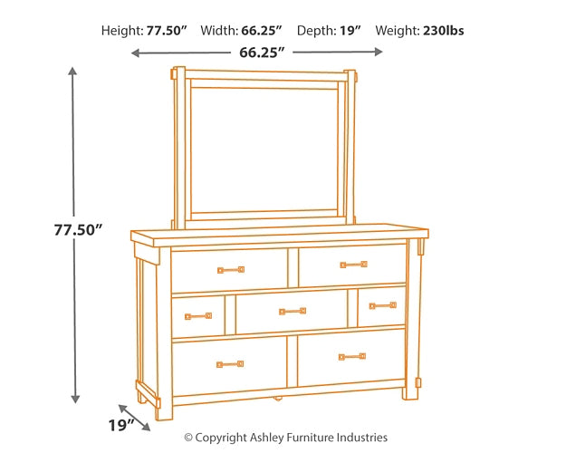 Brashland Dresser and Mirror Signature Design by Ashley®