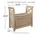 Fossil Ridge Accent Bench Signature Design by Ashley®