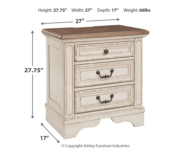 Realyn Three Drawer Night Stand Signature Design by Ashley®