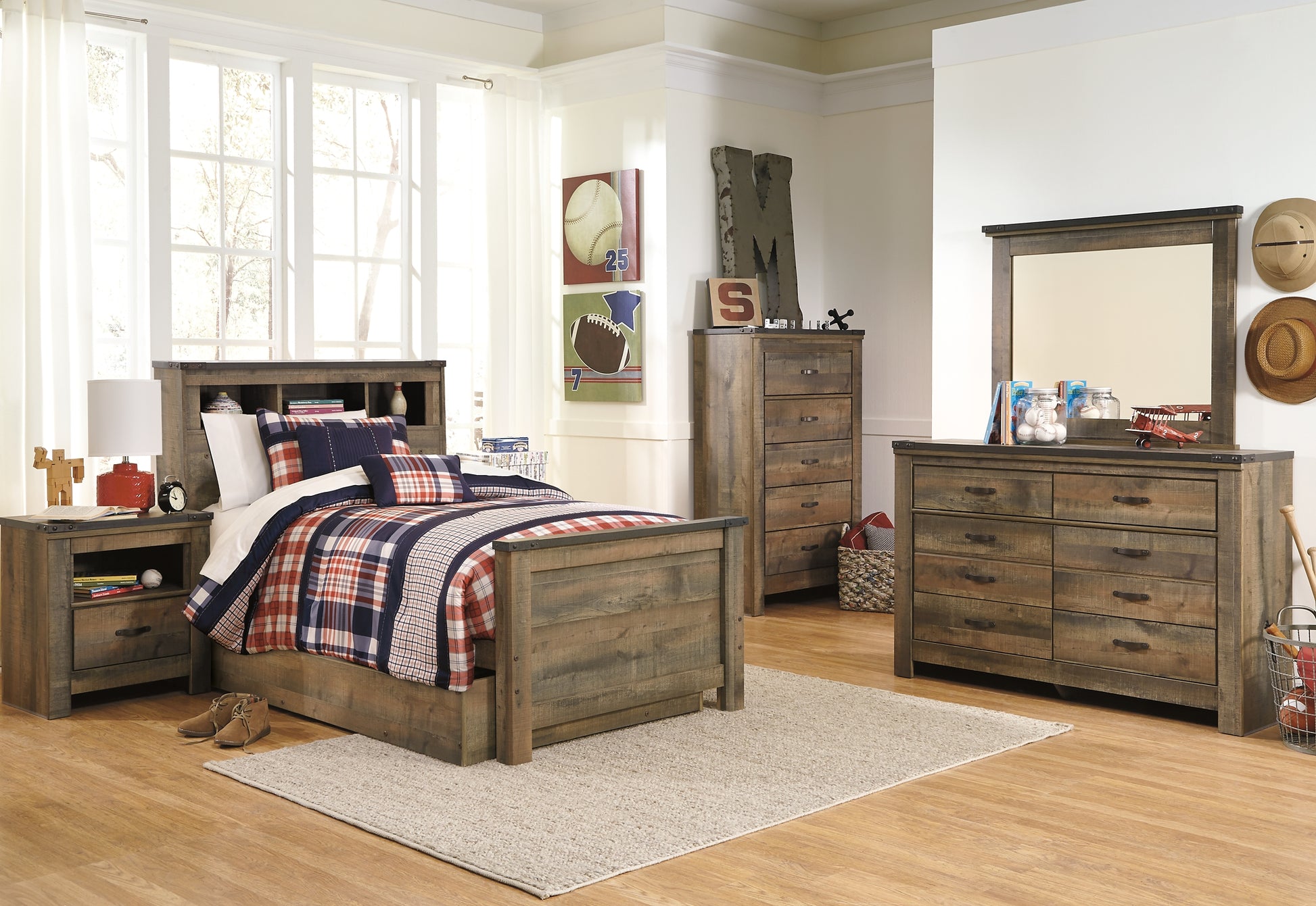 Trinell Twin Bookcase Bed with 1 Large Storage Drawer Signature Design by Ashley®