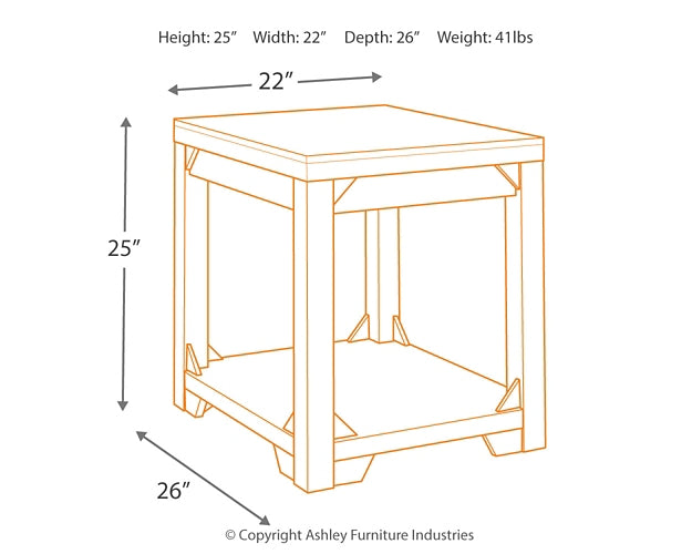 Fregine Rectangular End Table Signature Design by Ashley®