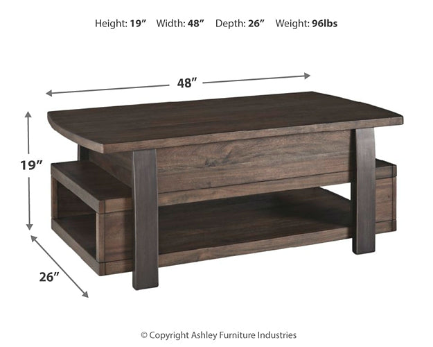 Vailbry Lift Top Cocktail Table Signature Design by Ashley®
