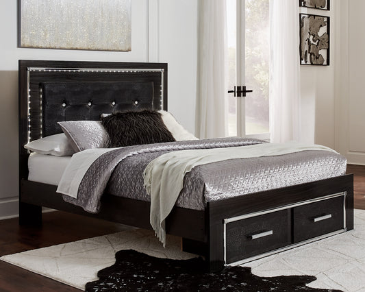 Kaydell Queen Upholstered Panel Bed with Storage Signature Design by Ashley®