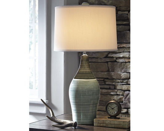 Niobe Ceramic Table Lamp (2/CN) Signature Design by Ashley®