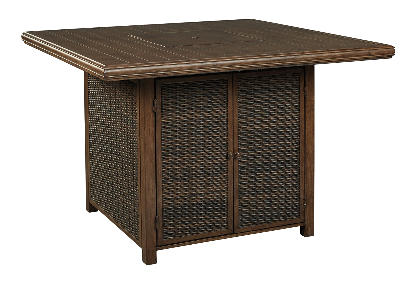 Paradise Trail Square Bar Table w/Fire Pit Signature Design by Ashley®