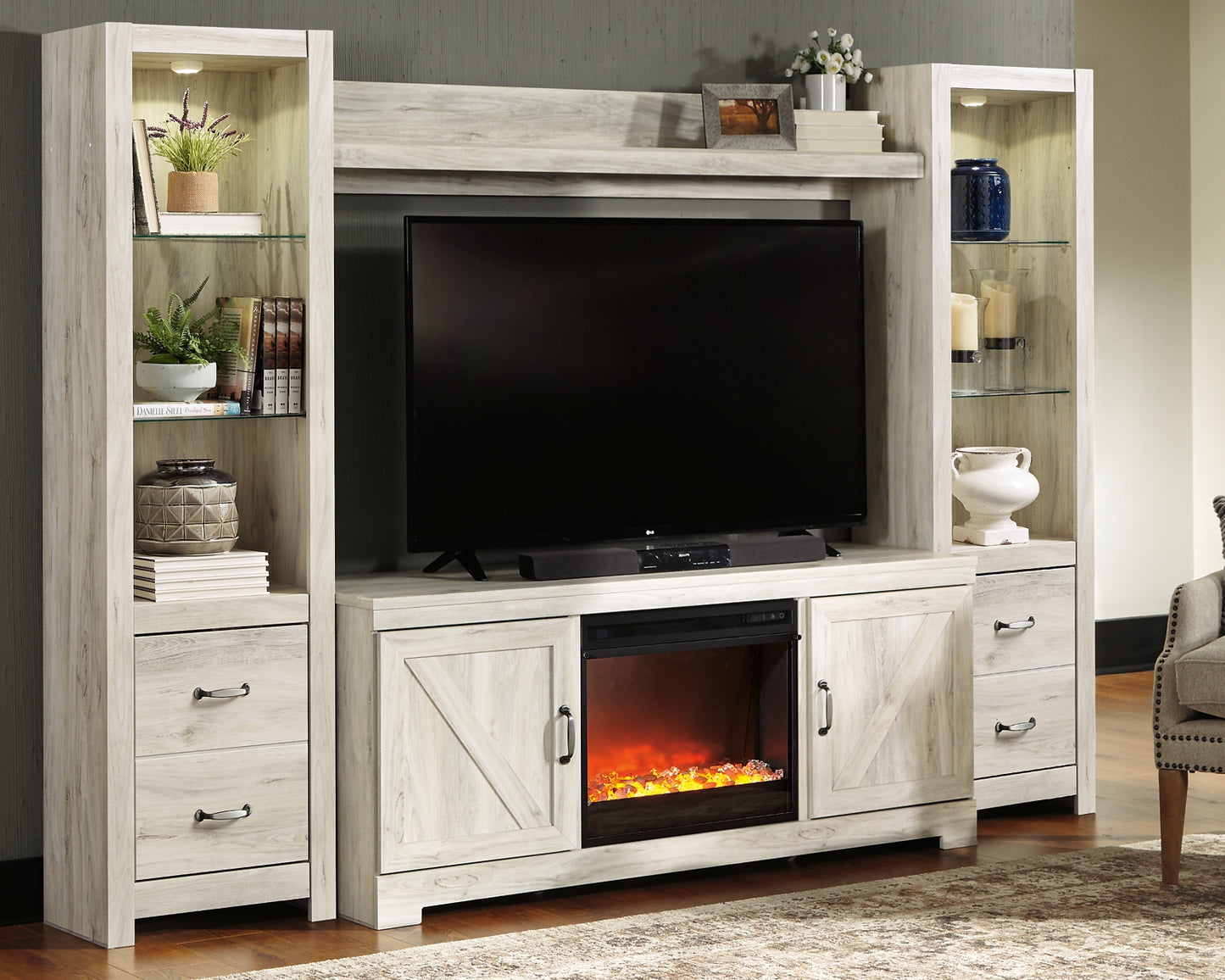 Bellaby 4-Piece Entertainment Center with Fireplace Signature Design by Ashley®