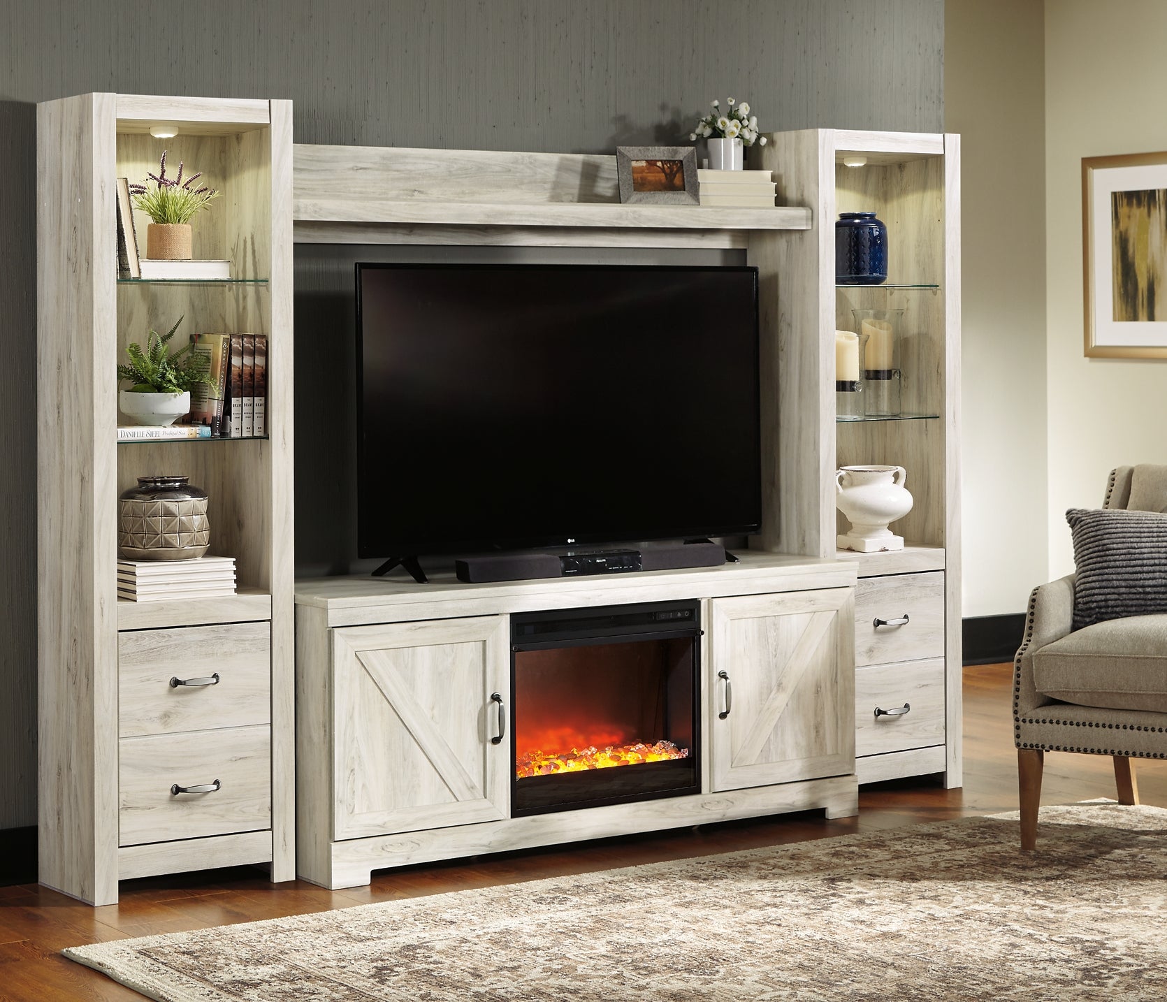 Bellaby 4-Piece Entertainment Center with Fireplace Signature Design by Ashley®